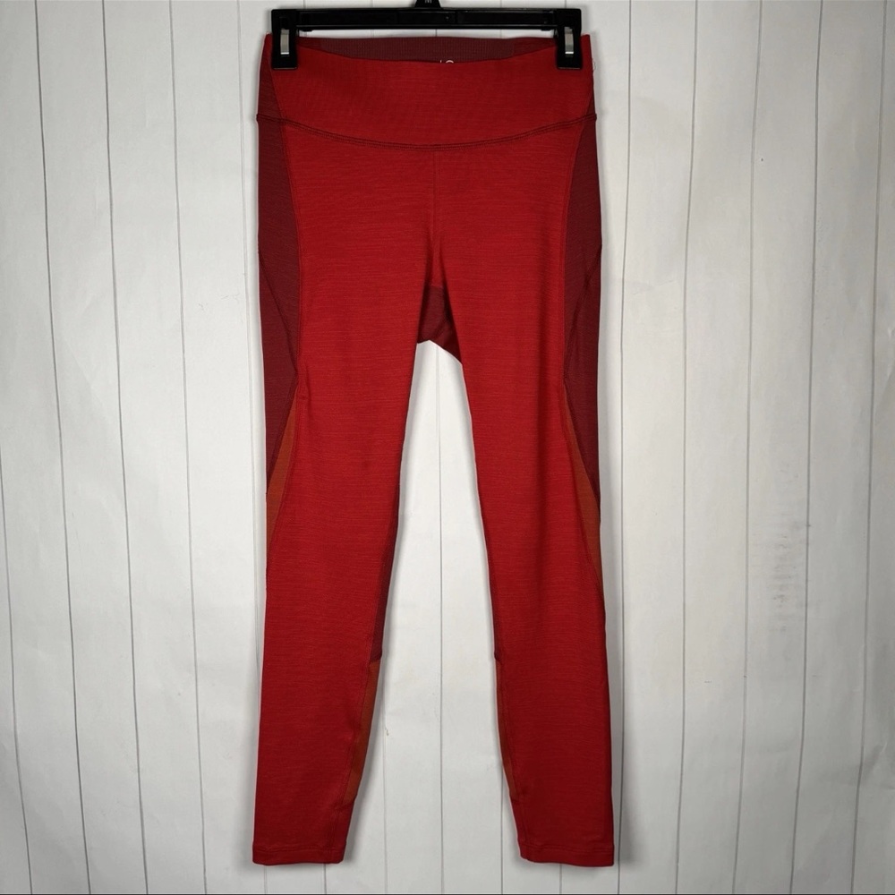 Outdoor Voices Red Athletic Compression Leggings Gym Workout Nylon Blend Small